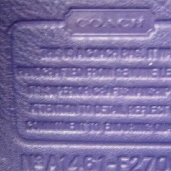 COACH AVERY PURPLE PEBBLE LEATHER DRAWSTRING BAG #27003 EUC - Picture 5 of 6